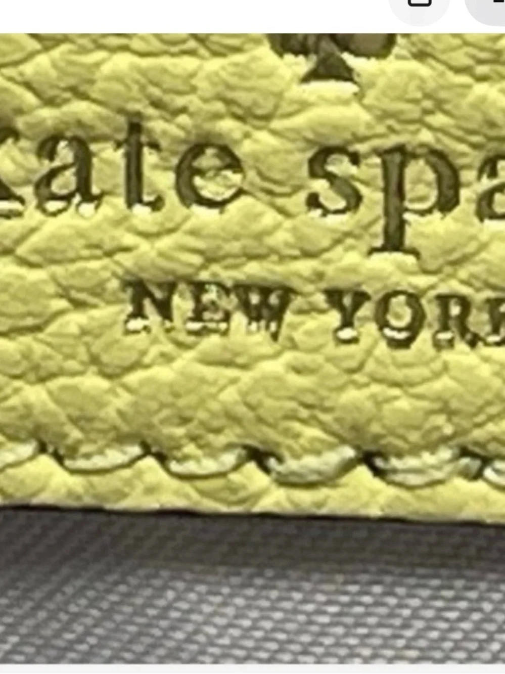 Authentic kate spade “On Purpose” Limelight Leather Crossbody.
